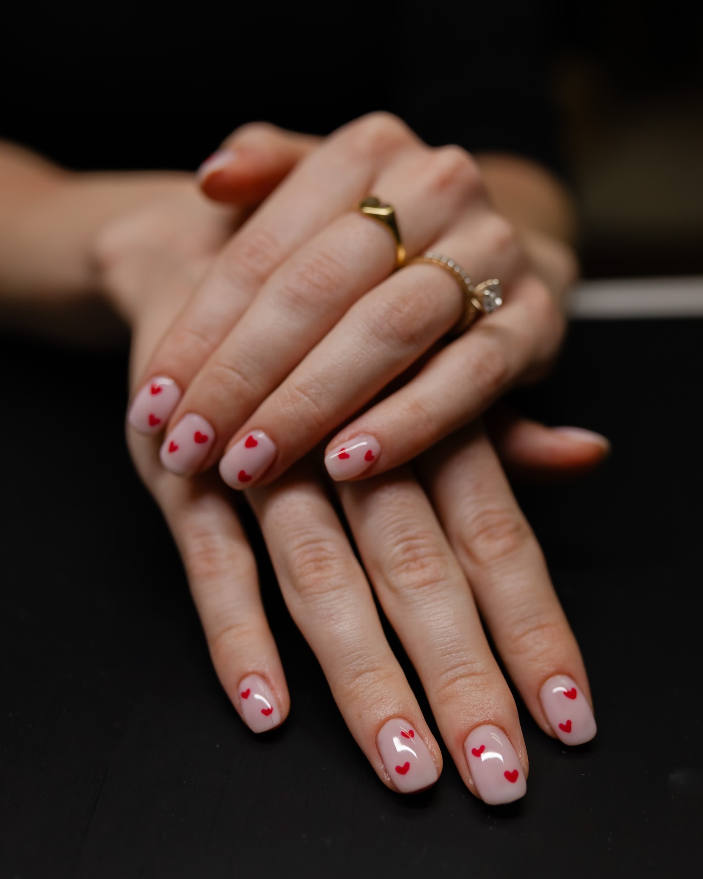 Valentine's heart nail art design